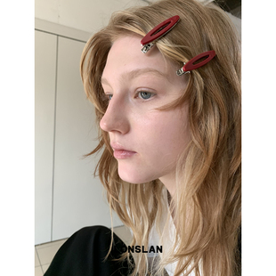 LONSLAN 2025ss韩系醋酸镂空刘海一字夹穿搭小点缀发卡 ACC