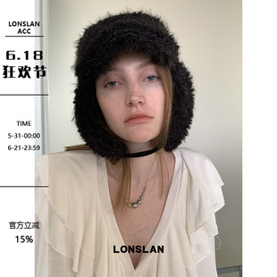 LONSLAN ACC 秋冬韩系毛绒百搭简约雷锋帽保暖滑雪帽加绒飞行帽
