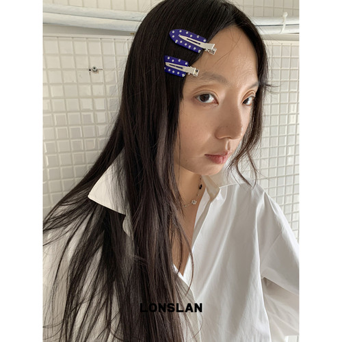 LONSLAN ACC 26早秋 韩系波点可爱精致一字夹鸭嘴夹无痕发卡