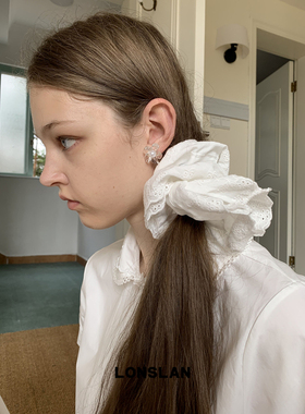 LONSLAN ACC 2025ss 春夏韩系简约双层蕾丝边发圈简约发饰