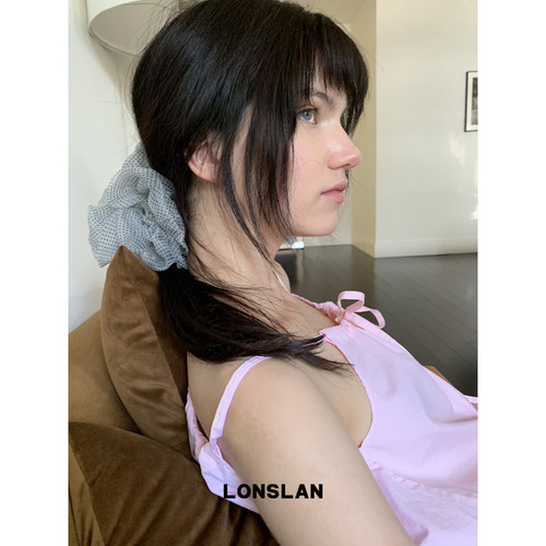 LONSLAN ACC韩系波点泡泡网纱发圈洋气显发量低马尾配饰头花
