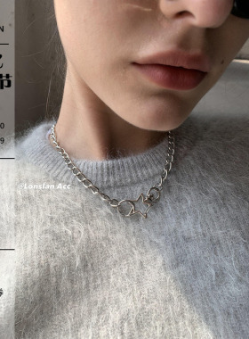 LONSLAN ACC 2022 复古小众拼接短款五角星卡扣链条颈链choker