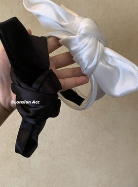 LONSLAN ACC 秋冬 宫廷风公主气质绸缎蝴蝶结吸睛发箍