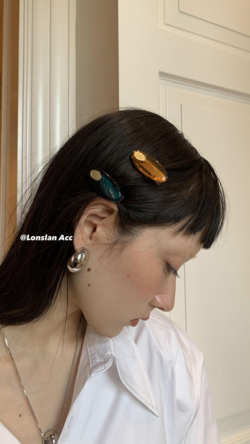 LONSLAN ACC 韩国复古ins博主佩戴高级感百搭刘海夹椭圆一字夹,饰品/流行首饰/时尚饰品新,发饰,淘宝优惠券,粉丝福利购,淘宝优惠卷