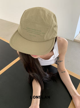 LONSLAN ACC 2025ss帅气复古百搭刺绣平檐帽可爱包头鸭舌帽