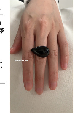 LonslanAcc水滴状开口设计感戒指