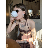 2025SS韩国小众设计白色气质珍珠长款 LONSLAN ACC 多层花朵项链