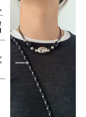 LonslanAcc串珠拼接秋冬毛衣项链