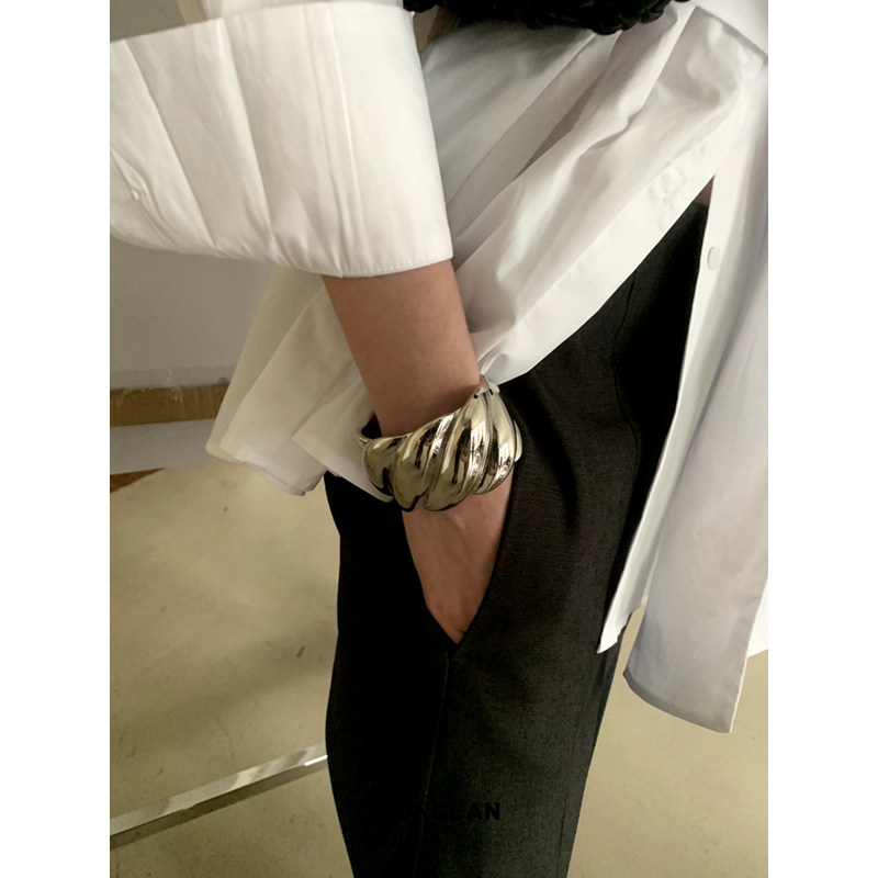 LONSLANACC金属质感银色手镯