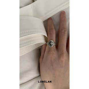 LONSLAN ACC 2024搭配 小众设计手工做旧复古叠戴日常简约戒指