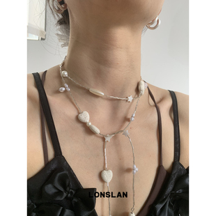 小众设计海星长款 2025ss DIY项链白色百搭毛衣链 ACC LONSLAN