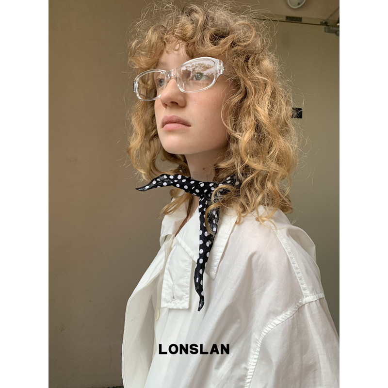 LONSLAN ACC 春夏新款俏皮小波点绑带可爱三角巾彩色搭配图片