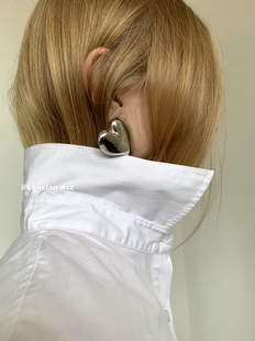 LONSLAN 小众设计INS大气质感大颗爱心耳环耳饰 ACC