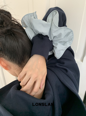 LONSLAN ACC 早秋韩系立体棉质纯色木耳边大肠发圈ins百搭发饰