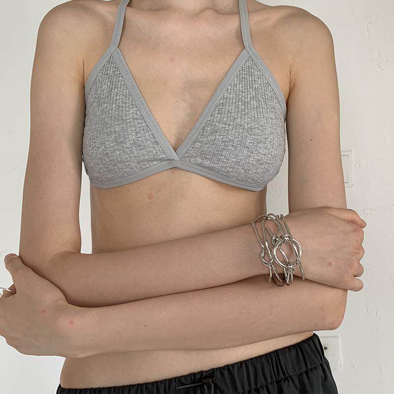 LONSLAN ACC 2024 A DESIGN SENSE STACKED CUT-OUT THIN CIRCLE KNOTTED OPEN BRACELET COMBINATION