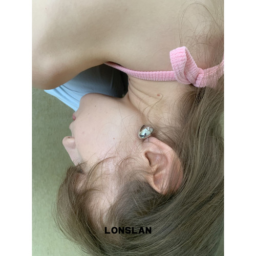 LONSLAN ACC 春夏豆豆耳环ins金属风耳钉百搭耳饰