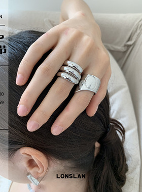 LONSLANACC小众设计叠层戒指组合