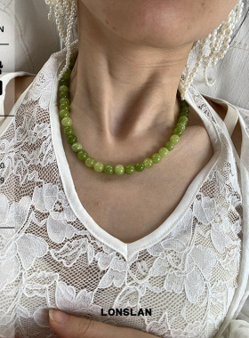LONSLANACC夏日绿色串珠项链