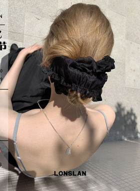 LONSLAN ACC 春夏慵懒感褶皱花边大肠发圈精致头饰