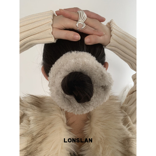 NEW秋冬可爱毛绒多色大肠发圈百搭气质发饰 12.8 LONSLAN 25AW