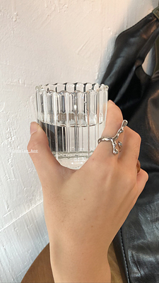 不规则夸张小众设计熔岩开口戒指