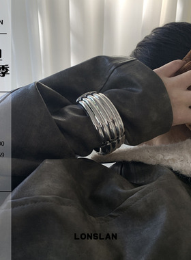 LONSLANACC宽版金属手镯