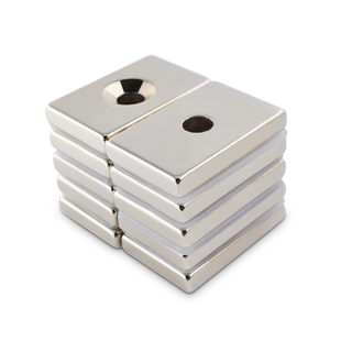 方形沉孔钕铁硼强力收纳专用带螺丝孔磁铁可自由固定磁铁30x20x5