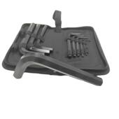 内六角扳手套装 黑色平头米字型六棱L型公制六角扳手工具套组