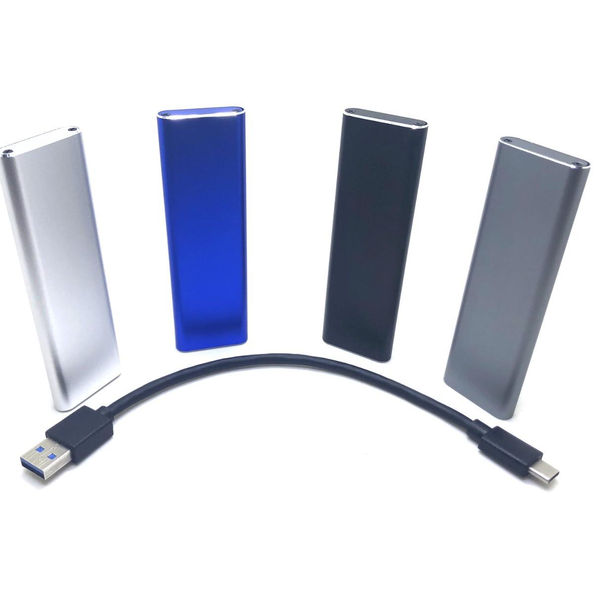 M.2 NGFF 转USB3.1 SSD固态铝合金移动硬盘盒 type-c JMS580主控