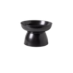 陶瓷大黑碗猫咪喝水黑碗专用塑料宠物高脚黑色大口径斜口猫食盆