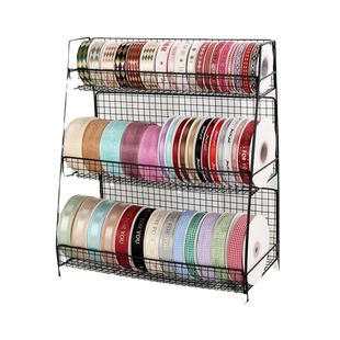 丝带收纳架落地花束彩带蛋糕缎带架子花店专业丝带架展示挂墙铁艺