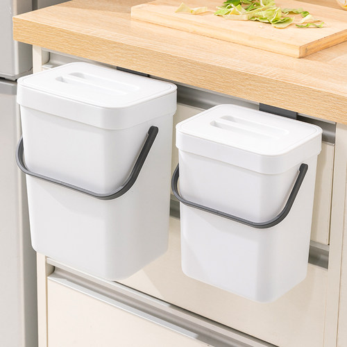 厨余小垃圾桶家用带盖挂墙ins风