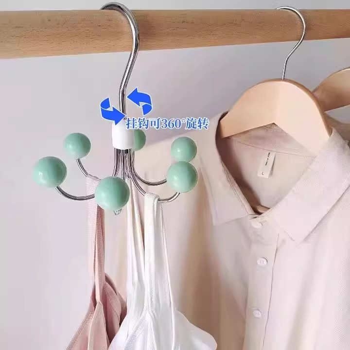 360°可旋转挂钩家用衣柜收纳神器多功能柜子挂帽子内衣六爪挂钩,收纳整理,帽子收纳架,淘宝优惠券,粉丝福利购,淘宝优惠卷