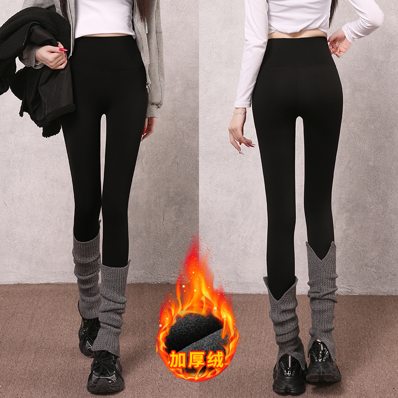 加绒显瘦瑜伽裤鲨鱼裤高腰打底裤