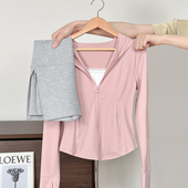 UPF50 收腰显瘦瑜伽上衣连帽外套 纯欲修身 防晒衣女夏季 冰丝薄款