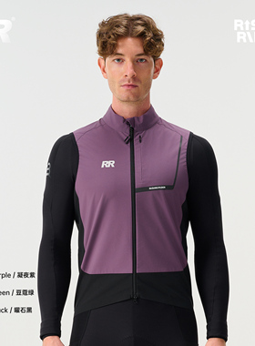 RR秋冬季防风保暖骑行服马甲上衣男款反光男士公路自行车紧身无袖
