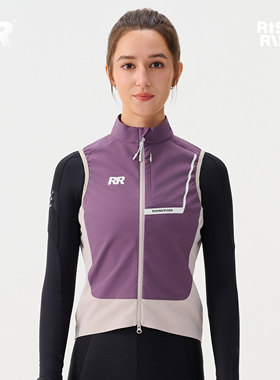 RR秋冬季防风保暖骑行服马甲上衣女款反光女士公路自行车紧身无袖