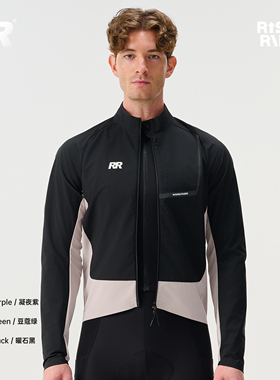 RR秋冬季防风保暖骑行服风衣上衣男款反光男士公路自行车紧身长袖