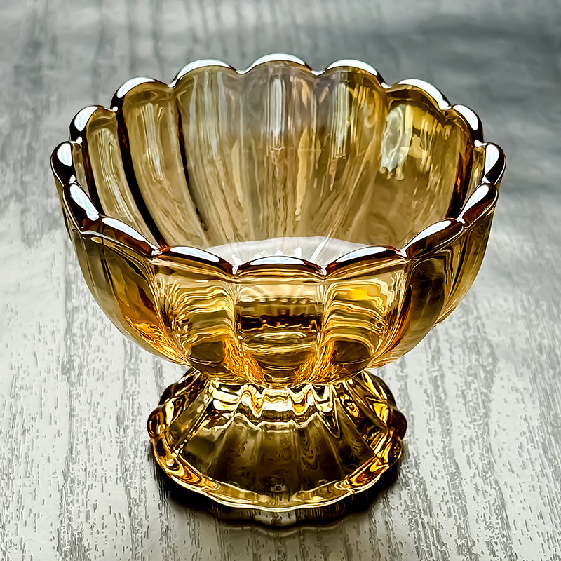 2025新款水晶玻璃碟甜品碗高脚杯