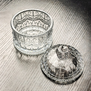 水晶玻璃碗带盖透明糖果罐高颜值水果盘容器首饰盒糖缸收纳盅器皿