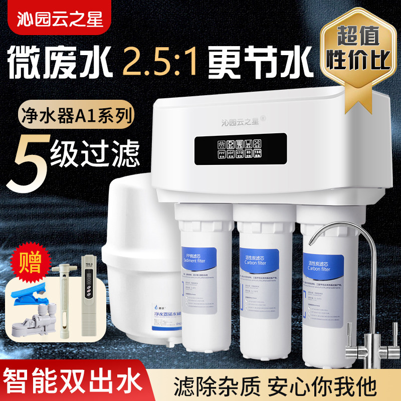 沁园云之星家用RO反渗透净水器直饮厨房净水机双出水自来水过滤器