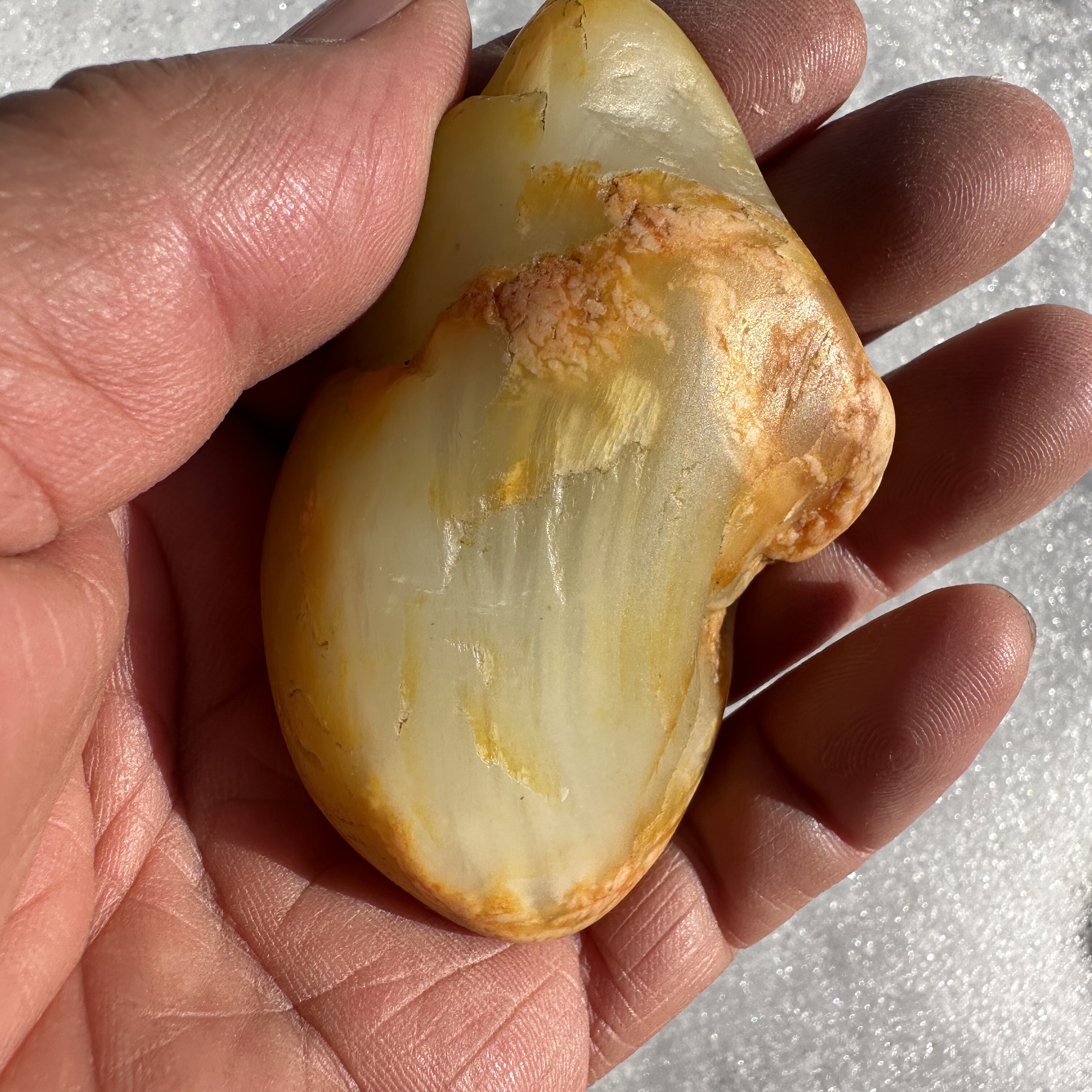 和田玉籽料洒金皮真皮原籽证书