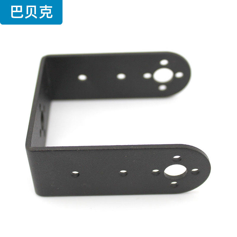 995舵机u型支架(黑色)铝合金手工图片