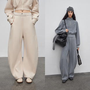 宽松多色休闲日常弯刀裤 半圆原创设计女装 冬季 复古 女小众 2025