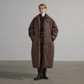 半圆原创设计感女装 高端羽绒服女 过膝宽松茧型风衣式 2025冬季 长款