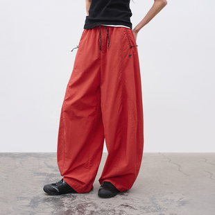 宽松结构分割感气球休闲裤 运动 子女 2026春季 半圆原创设计女装