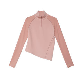 半圆原创设计师女装[运动]2025秋冬加绒加厚高领打底衫上衣女T恤