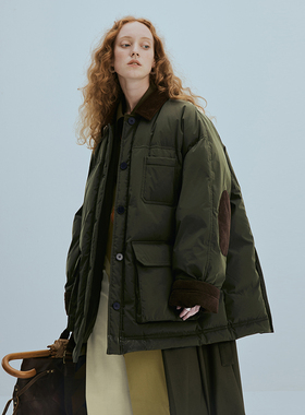 半圆原创设计感女装2025年冬季新款大牌高端小众中长款羽绒服女款