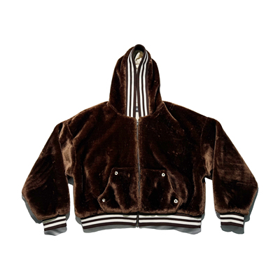 罗曼凯瑟 25FW  弹孔棕熊毛绒外套 华夫格内里