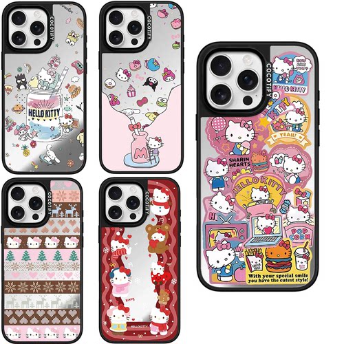 苹果16Pro镜面HelloKitty手机壳1